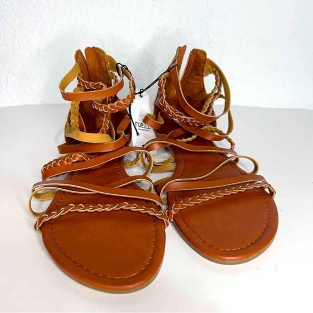 rue 21 Brown Cognac Strappy Gladiator Sandals New 9